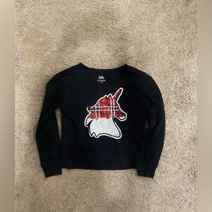 Girls Justice Unicorn Fleece Sequins Sweater size 10